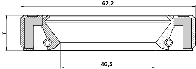 95GBY-48620707R - DRIVE SHAFT OIL SEAL 46.5X62.2X7.4X7.4