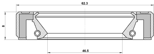 95GBY-48620808R - DRIVE SHAFT OIL SEAL 46.5X62.3X8X8