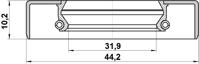 95GDS-34441010X - DRIVE SHAFT OIL SEAL 31.9X44.2X10.2