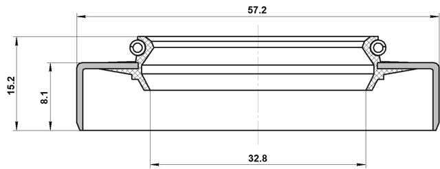 95GDS-34570815X - DRIVE SHAFT OIL SEAL 32.8X57.2X8.1X15.2
