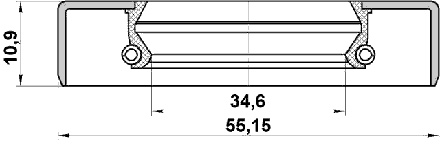95GDS-36551111X - DRIVE SHAFT OIL SEAL 34.6X55.15X10.9