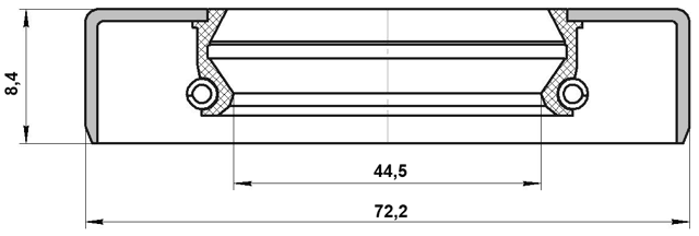 95GDW-46720813C - DRIVE SHAFT OIL SEAL 44.9X72.2X8.4X12.9