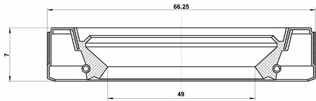 95GEY-51660707R - OIL SEAL TRANSAXLE CASE 49X66.25X7X7.3