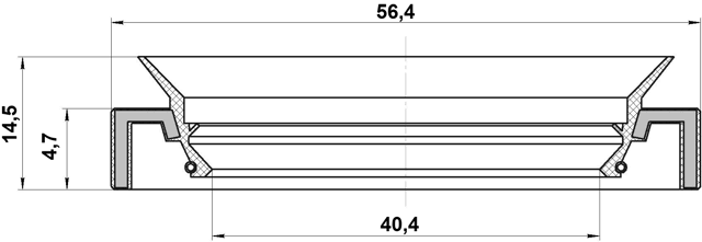 95HAY-42560514X - HALF SHAFT OIL SEAL 40.4X56.4X4.7X14.5