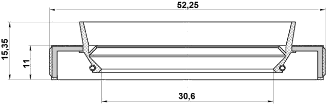 95HBY-32521115X - DRIVE SHAFT OIL SEAL 30.6X52.25X11X15.35