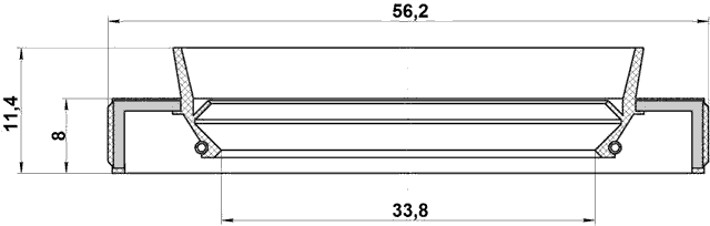 95HBY-35560811L - DRIVE SHAFT OIL SEAL 33.8X56.2X8X11.4