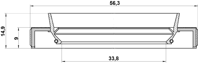 95HBY-35560915C - DRIVE SHAFT OIL SEAL 33.8X56.3X9X14.9