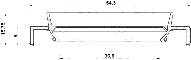 95HBY-38540916R - DRIVE SHAFT OIL SEAL 36.6X54.3X9X15.75