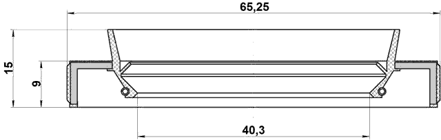 95HBY-42650915C - DRIVE SHAFT OIL SEAL 40.3X65.25X9X15