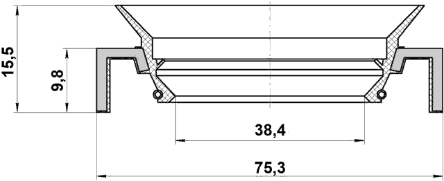 95HCY-40751016C - DRIVE SHAFT OIL SEAL 38.4X75.3X10X15.5