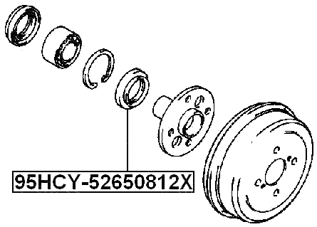 95HCY-52650812X - OIL SEAL REAR HUB 50.65X65.05X7.6X12
