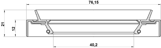 95HDS-42761221R - DRIVE SHAFT OIL SEAL 40.2X76.15X12X21