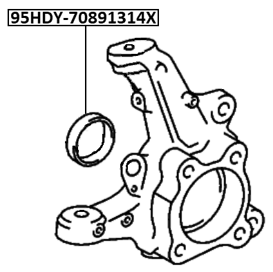 95HDY-70891314X - OIL SEAL FRONT HUB 68.8X89.1X13.1X13.95
