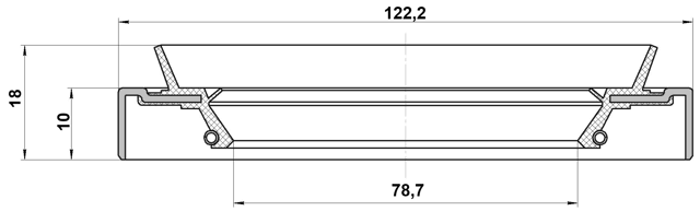 95HDY-801221018X - OIL SEAL REAR HUB 78.7X122.2X10X18