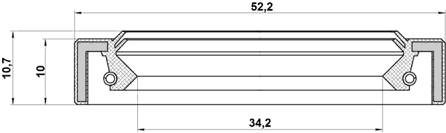 95IAY-36521011X - DRIVE SHAFT OIL SEAL 34.2X52.2X10X10.7