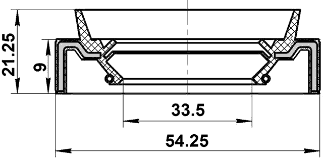 95JAS-32540921R - DRIVE SHAFT OIL SEAL 33.5X54.25X9X21.25