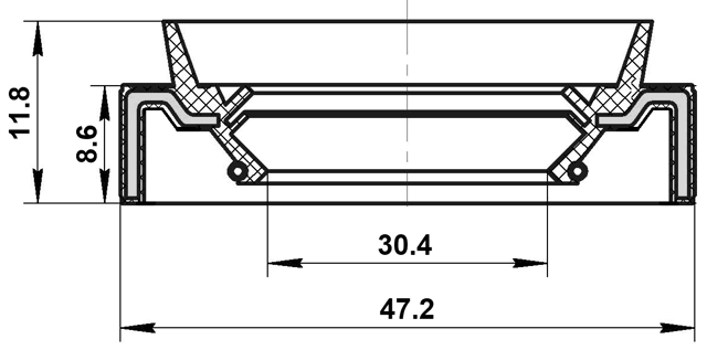 95JAY-32470912C - DRIVE SHAFT OIL SEAL 30.4X47.2X8.6X11.8