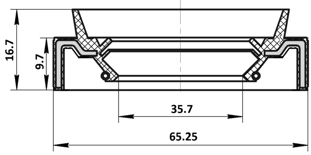 95JAY-37651017R - DRIVE SHAFT OIL SEAL 35.7X65.25X9.7X16.7