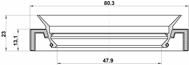 95JAY-50801323L - DRIVE SHAFT OIL SEAL 47.9X80.3X13.1X23