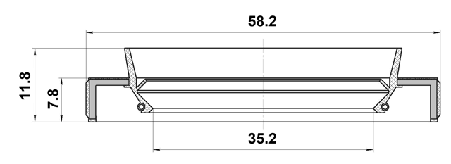 95JBY-36580812X - OIL SEAL FRONT HUB 35.2X58.2X7.8X11.8