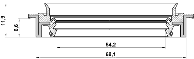 95JDS-56680712X - OIL SEAL FRONT HUB 54.2X68.1X6.6X11.9
