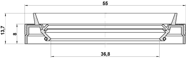 95JES-38550814X - DRIVE SHAFT OIL SEAL 36.8X55X8X13.7