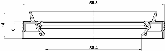 95JES-40550814C - DRIVE SHAFT OIL SEAL 38.4X55.3X8X14