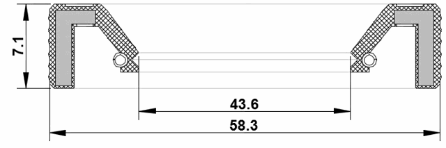 95KAY-45580707R - OIL SEAL TRANSAXLE CASE 43.6X58.3X7X7