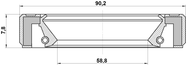 95LAY-60900808R - DRIVE SHAFT OIL SEAL 58.8X90.2X7.8X7.8