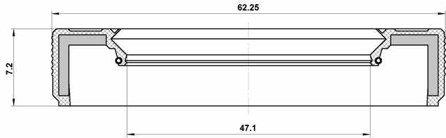 95LBY-49620709X - DRIVE SHAFT OIL SEAL 47.1X62.25X7.2X9.3