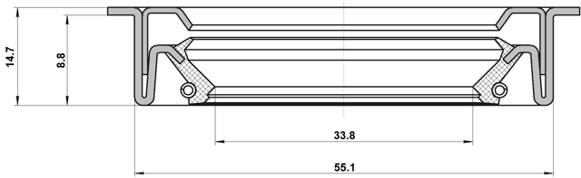 95LDW-35550915U - DRIVE SHAFT OIL SEAL 33.8X55.1X8.8X14.7