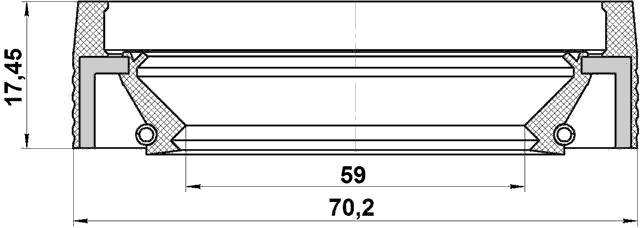 95MBS-61700817X - OIL SEAL FRONT HUB 59X70.2X8X17.45