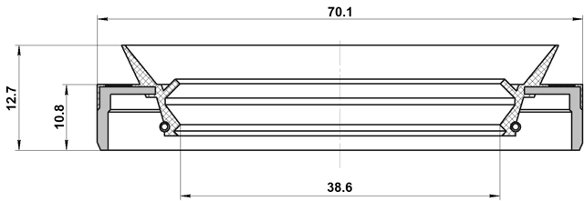 95MES-40701113R - REAR DIFFERENTIAL-PINION SEAL 38.6X70.1X10.8X12.7
