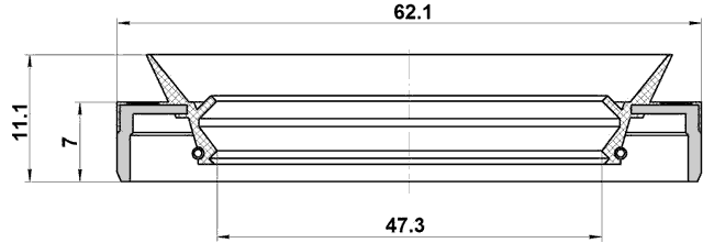 95MES-49620711X - OIL SEAL FRONT HUB 47.3X62.1X7X11.1