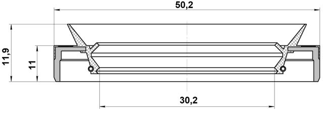 95MFW-32501112R - DRIVE SHAFT OIL SEAL 30.2x50.2x11x11.9