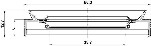 95PES-40560813C - DRIVE SHAFT OIL SEAL 38.7X56.3X8X12.7