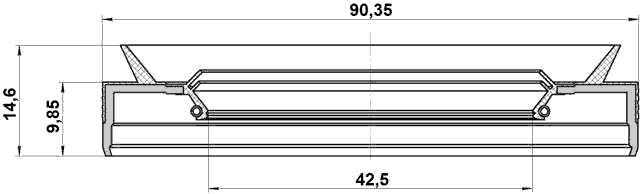 95PES-44901015C - DRIVE SHAFT OIL SEAL 42.5X90.35X9.85X14.6