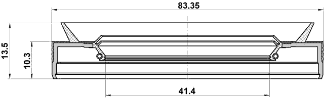 95PEY-43831014L - DRIVE SHAFT OIL SEAL 41.4X83.35X10.3X13.5