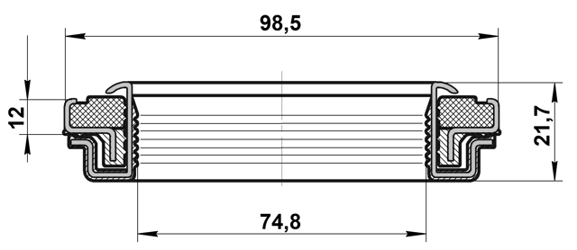 95RCW-76981222X - DRIVE SHAFT OIL SEAL 74.8X98.5X12X21.7