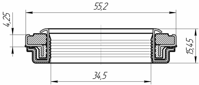 95RFW-35550416X - DRIVE SHAFT OIL SEAL 34.5X55.2X4.25X15.45