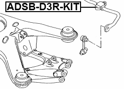 ADSB-D3R-KIT - REAR STABILIZER BAR BUSH KIT D16.1