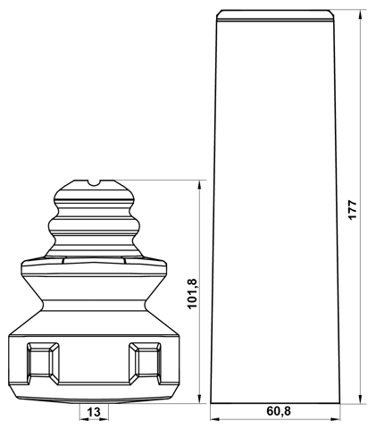 ADSHB-A3IIR-KIT - BOOT WITH JOUNCE BUMPER REAR SHOCK ABSORBER KIT