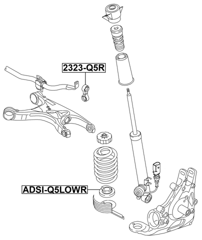 ADSI-Q5LOWR - REAR SPRING LOWER SEAT
