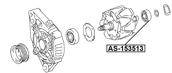 AS-153513 - BALL BEARING 15X35X13