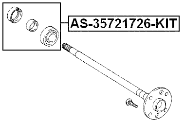 AS-35721726-KIT - REAR AXLE SHAFT BEARING KIT 35X72X17X26