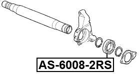 AS-6008-2RS - BALL BEARING 40X68X15