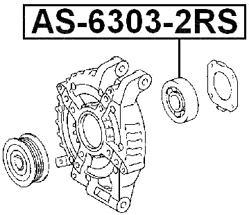 AS-6303-2RS - BALL BEARING 17X47X14