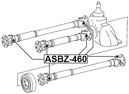 ASBZ-460 - CROSS SHAFT JOINT, DRIVE SHAFT 31X88