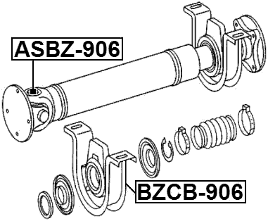 ASBZ-906 - CROSS SHAFT JOINT, DRIVE SHAFT 27X88