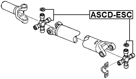 ASCD-ESC - CROSS SHAFT JOINT, DRIVE SHAFT 28.6X62/93